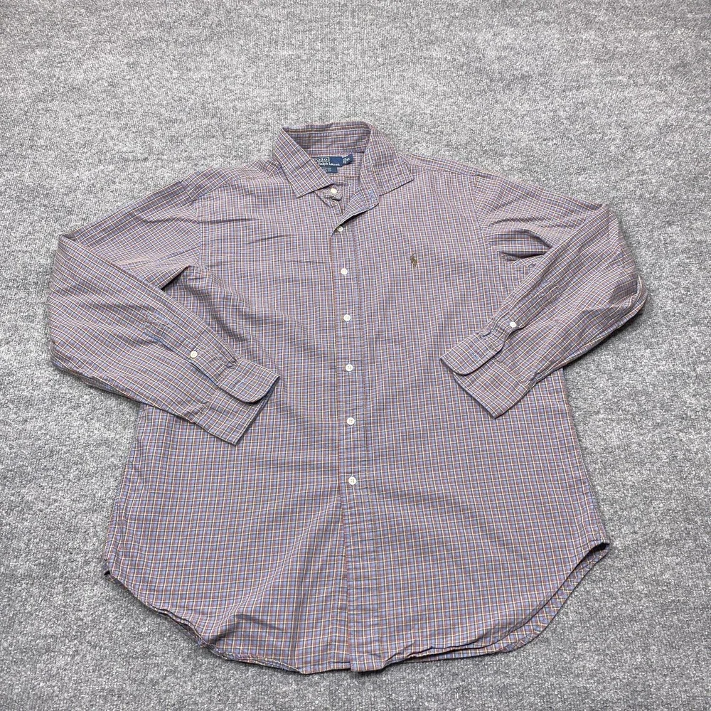 Polo Ralph Lauren Shirt Mens XL Blue Plaid Long Sleeve Button Casual Everyday